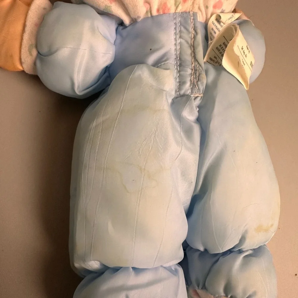Vintage 1991 Fisher Price Puffalump Kids Light Up Baby Doll Blue 1372 1373 Plush